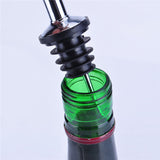 4-Piece Set Stainless Steel Wine Bottle Pourer Spout Stopper Dispenser With Lid