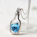 Love Bottle & Crystal Necklace