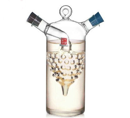 Oil and Vinegar Borosilicate Glass Grape Pourer Storage Jar